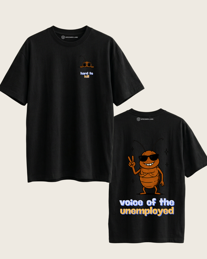 Cockroach Oversized Tshirt - Unemployed x Hard to kill